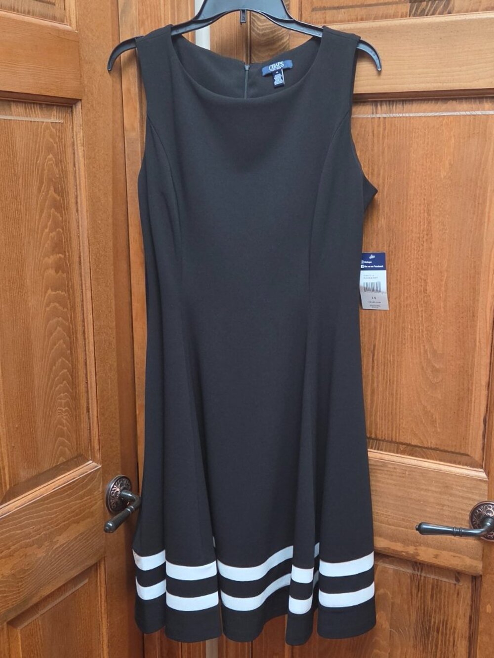 Chaps sleeveless Black dress - Size 14